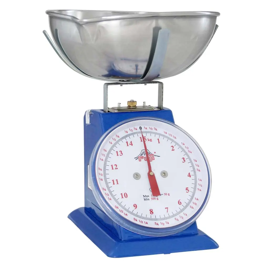 Fuji Dial Table Scale, 15 kg x 50 g, Big Pan