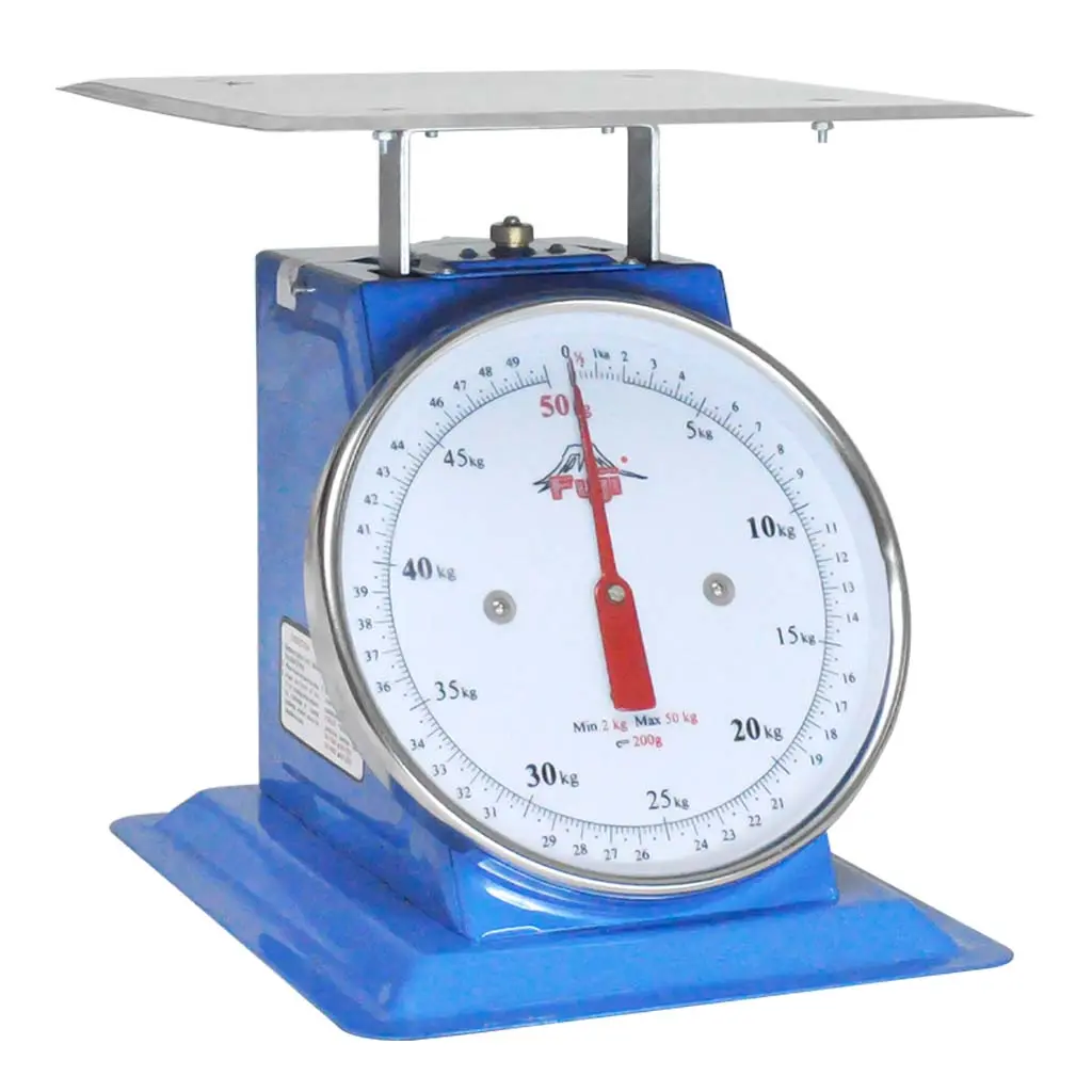 Fuji Dial Table Scale, 50 kg x 200 g, Flat Plate