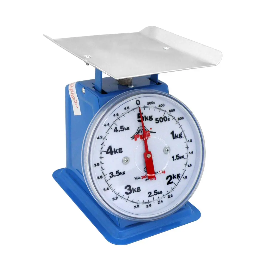 Fuji Dial Table Scale, 5 kg x 20 g, Flat Plate